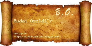 Budai Oszlár névjegykártya